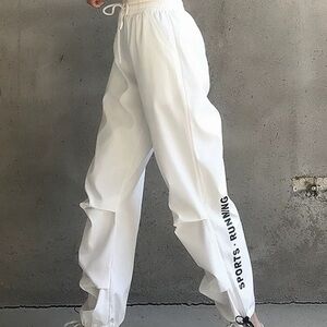 White Sports Running Joggers